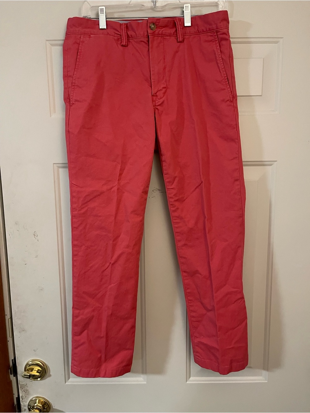 Polo Ralph Lauren Mens Pink Slim Stretch Twill Chino Pants 30" Waist